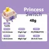 Teclados MMD Princess Switch linear tátil 3845534860g HIFI SOM SOM MECÂNICO TACHERES SUGÉRIAS POM PTFE MATERIAL Custom DIY 5pins 230821