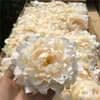 50PCS High Quality Silk Peony Flower Heads Wedding Party Decoration Artificial Simulation Silk Peony Camellia Rose Flower Wedding 2760