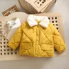 Jackets herfst wintermeisjes jassen kinderen warme katoen met katoen met koker kinderen diamant bovenkleding student outdoor parka's babykleding