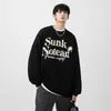 American Street Sweater Spring Boys 'modemärke Autumn and Winter Men's Round Neck Clothes Loose Coat