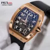 Schweiziska berömda armbandsur Richarmilles Automatiska mekaniska klockor RM067 Ultra Thin Mens Watch 18K Rose Gold Black Dial Date Display Automatisk mekanisk WA HB74