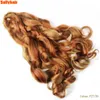 Spetsspår Sallyhair syntetiska franska lockiga bulk spiral virkning flätor hår hög temperatur lös våg curl flätning 230821