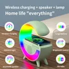 Draagbare luidsprekers Colsur Multifunctionele Bluetooth -luidspreker Audio TF RGB Night Light Wireless Charger Stand Pad Station voor telefoon 14 13 Android 230821