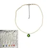 Chains Women Beaded Flower Necklace Collarbone Chain Bohemian Chic Jewelry Party Gift 634D