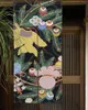 Curtain Elegant Flowers Door Curtains Art Japanese Style Doorway Living Room Partition Drape Entrance Hanging Half-Curtain Prop