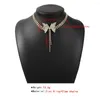 CARKKER TREND Moda Crystal Butterfly Clavicle Chain colar