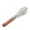 Äggverktyg Trähandtag Manual Beaters Kitchen Hand Mixer Cooker Foamer Cook Blender Vish Wire Beater Tool LX1604 Drop Delivery Home G DH6ME