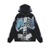 Men's Hoodies Mens Designer Streetwear Hoodie Women's Skull Print Hooded Sweatshirts Autumn Winter Zipper Pullover Coat