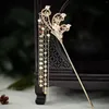 Haarklammern Fringe Stick Chinesisches Hanfu -Accessoires für Frauen Perle Quasten Goldene Haarpin -Chopstäbchen Vintage Klasze Schmuck Geschenk