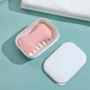 Opbergdozen Soap Bar Holder Travel draagbaar met aftaplaag en deksel lekvrije doos voor douchewandelen camping