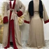 Etnische kleding bescheiden open voorkant Kaftan Dubai Abaya Turkije Kimono Cardigan Robe moslim tuniekjurk Ramadan Abayas voor vrouwen islamitisch