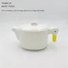 プレートホワイトダックセラミック食器手作りしたアヒルのティーポットコーヒーカップマグデザートディッシュディナーウェアセット