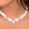 Chaînes Stonefans Rhombus Collier pour femmes Vintage Esthétique 2023 Bijoux One Piece Collier Fine Fête De Mariage Cadeau D'anniversaire