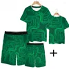 Herren Tracksuits Circuit Board Electronic Chip 3D gedrucktes Kurzarm-T-Shirt und Shorts zweiteilige Set-Anzug Casual Tracksuit Sportswear