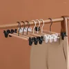 Cintres Vintage fer pantalons pinces à linge réglables vêtements pantalons serviette étendoir ménage garde-robe organisateur cintre 5 pièces