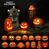 Andere evenementenfeestjes Salloween Pumpkin LED Lichtlamp Creatieve lantaarn Decoratie Flashing Light Gypsophila Ghost Festival Dress Up 230821