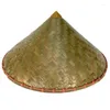 Wide Brim Hats Handwoven Asian Bamboo Hat Adults Summer Sun-shade Cap Fisherman Rice PaddyHat Dropship