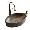 Ensemble d'accessoires de bain, lavabo de Table ovale, lavabo de salle de bain de Style nordique, simple haut de gamme, luxe abordable en céramique