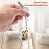 120st Transparent akrylnyckelringsämnen Set Round Pendant Charm Tassel Jump Rings Diy Chain Keyring Set Perfect Party Favors262V