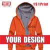 Мужские толстовок толстовок yotee Zipper joodie Fashion Brand Custom Custom Men's Men's Whoodior