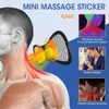 Massaging Neck Pillowws draagbare mini elektrische nek massager met 51 pcs massage sticker cervicale massage stimulator pijnverlichting terug meridian massager 230822