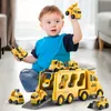 Modelo Diecast Modelo Temi Toys Toys Engenharia Veículos Excavadores Bulldozer Define crianças meninos educacionais para 230821