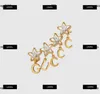 Designer Kvinnor örhängen högkvalitativ guld smycken mode Gilded Letter Pendant Earring Back #Including Box Ny ankomst