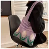 Duffel Bags Casual Hollow Beach Fashion Knitted Shoulder Bag Women Shopper Totes Travel Holiday Large Capacity Weave Handbag