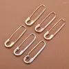 Hoop Earrings Trendy Simple Paper Clip Copper Stud Women Hypoallergenic Pierced Fashion Charm Couple Jewelry Gift