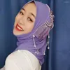 Etnische kleding zoete meisjes gemakkelijk te dragen sjaals moslim hijab caps