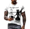 Camisetas masculinas camiseta de verão xadre