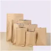 Packing Bags Wholesale Kraft Paper Mylar Storage Self Seal Pouches Aluminum Foil Heat Packaging Bag Lx0764 Drop Delivery Office School Dhqfs