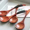 Luxury Handmade Twisted Thread Restaurant Hotel Natural Wood Spoon Small Wooden Spoon Soup