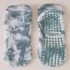 Athletic Socks Cotton Breattable Tie-Dye Short Yoga Pilates Anti-Slip Sports Indoor Dance Fitness Training Floor