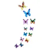 Adesivos de parede 12pcs luminous butterfly decalt sala de arte de decal