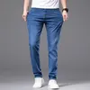 Heren jeans 2023 zomer herfst variëteit collectie heren gepersonaliseerd etikettering zakelijke kantoorstijl smart casual ritssluiting vlieg volledige lengte 230822