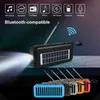 Taşınabilir Hoparlörler Yüksek Hassasiyet Acil Radyo USB/TF/AUX/FM Kablosuz Bluetooth Hoparlör Ücreti Güneş Gücü Flaş Işık D6 Y2212 L230822