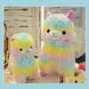 20Cm 25Cm 35Cm 50Cm mignon arc-en-ciel Alpacasso Kawaii alpaga lama Arpakasso peluche poupée garçon fille cadeau d'anniversaire Ckihi L2Ol6251M