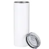 Stocked US/CA 25pcs/pack 20oz Sublimation Blanks Straight Tumblers Stainless Steel Vacuum Insulated Car Mugs with Straw Lids 10.31