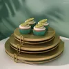Płyty 3 -częściowy stojak na ciasto zestaw metalowy wyświetlacz deserowy stojak na okrąg