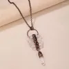 Pendant Necklaces YEEVAA Natural Raw White Crystal Gemstone Necklace Reiki Chakra Healing Treatment Stone Bronze Plated
