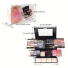 Makeup Gift Set, Multifunctional Makeup , 39 Colors Eyeshadows, 4 Compact Powder, 6 Blusher, 3 Lipsticks, 2 Eyebrow Pencils, 2 Glitters, 1 Brush, 1 Mascara, 1 Mirror,