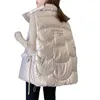 Kvinnors västar kvinnor ner Cotton Vest Winter Korean Drawstring Fashion utanför ljus för kvinnor