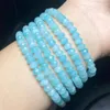 Brazalete natural facetado amazonita pulsera cuenta cristal curación piedra moda piedra preciosa joyería regalo 1 Uds