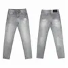 New Men's Jeans Designer Make Old Washed Chrome Straight Trousers Heart Letter Prints Long Style Hearts Purple Jeans Leopard print