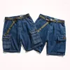 Jeans masculinos Verão Americano American Retro Denim Shorts Moda de algodão puro lavado