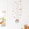 Wall Stickers Rainbow Height Measure Sticker Home Decor Nordic Girls Bedroom Ruler Mural Decals Kids Room Nursery Wallpaper 230822