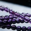 Strand 8mm all'ingrosso autentico braccialetti di quarzo in cristallo viola naturale per perle rotonde per perle di facciata braccialetta elastica femme