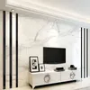 Naklejki ścienne paski salonu telewizja tylna drop DIY Art Decor Domowe Wejście Acryl Mirror 3D Dekoracja 2050 cm 230822