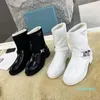 Designer - women Boots Spring Matte leather Detachable Nylon Pouch Combat Shoes nylon Hailf Outdoor Thick Bottom Women Ankle boot 35-41